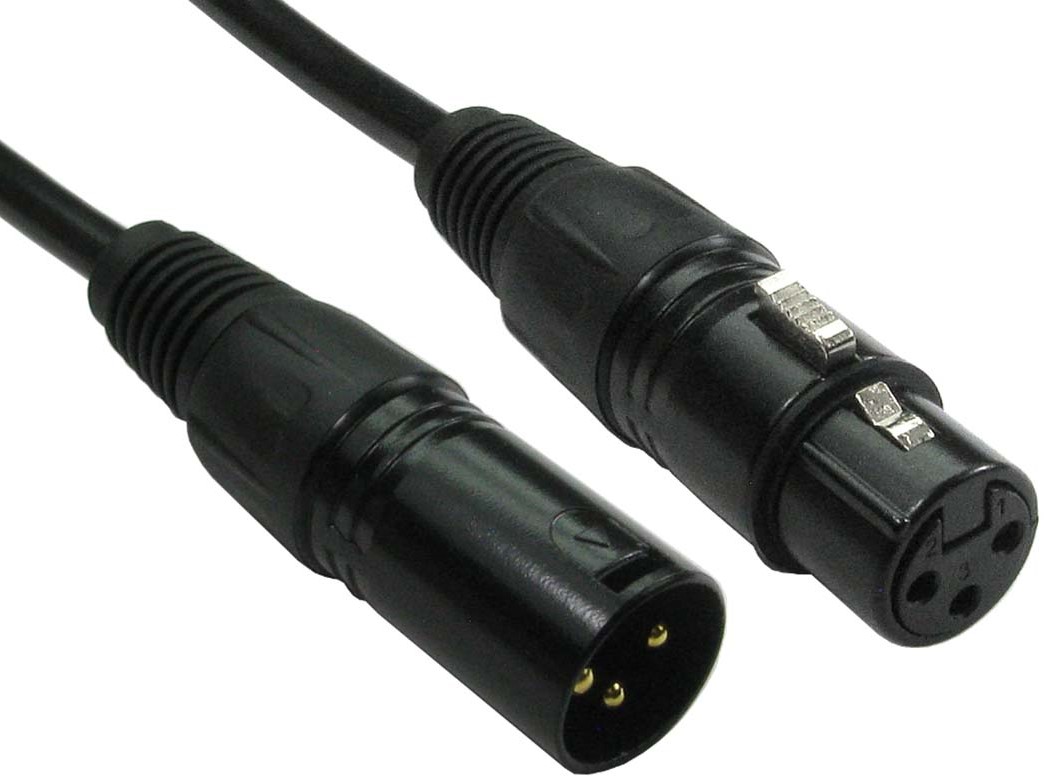 RS PRO Male XLR to Female XLR XLR Cable, Black, 10 m
