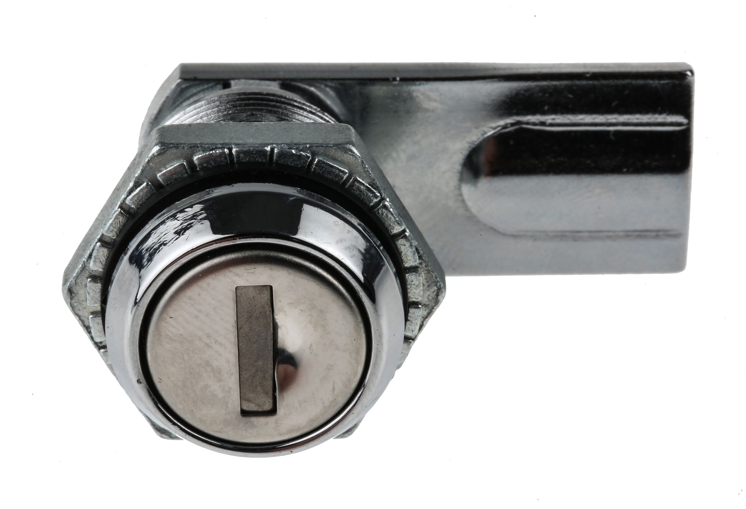 192-9654 RS PRO Silver Die Cast Cabinet Lock, 20 mm Panel-to-Tongue 19.5 x 16.5 mm, Key Unlock
