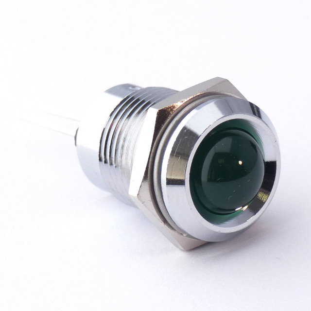 CML Innovative Technologies 1921X Series LED Standard Panel Indicator, Green Panel Mount Indicator, Wire Termination