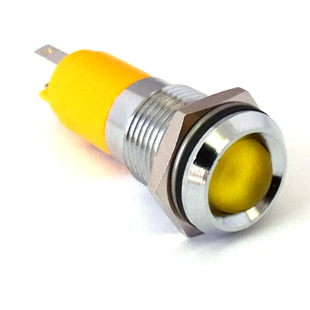 CML Innovative Technologies 1921X Series Standard Bezel Panel Indicator, Yellow Panel Mount Indicator, Tab Termination