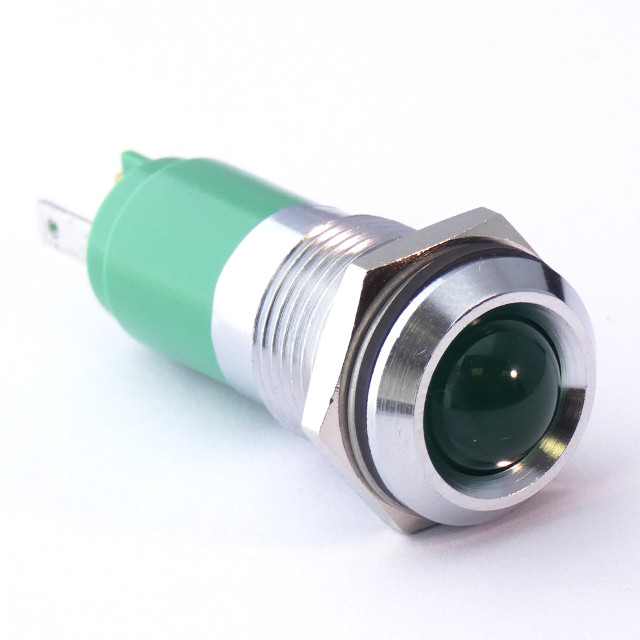 CML Innovative Technologies 1921X Series Standard Bezel Panel Indicator, Green Panel Mount Indicator, Tab Termination