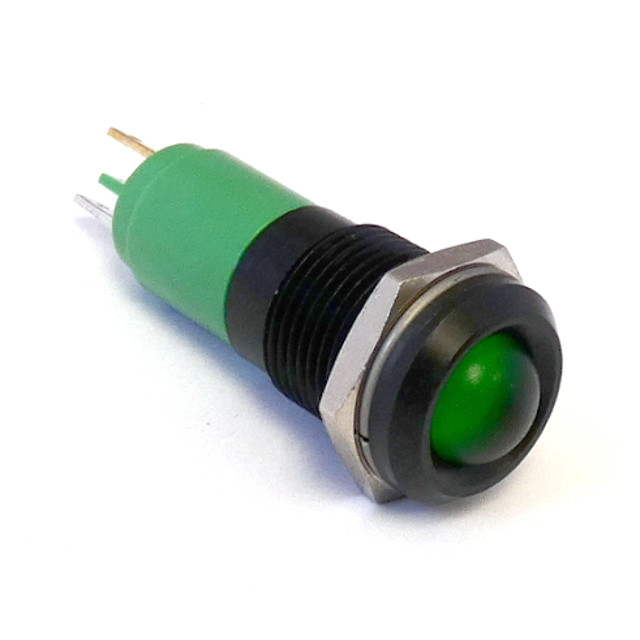 CML Innovative Technologies 1921X Series Standard Bezel Panel Indicator, Green Panel Mount Indicator, Tab Termination