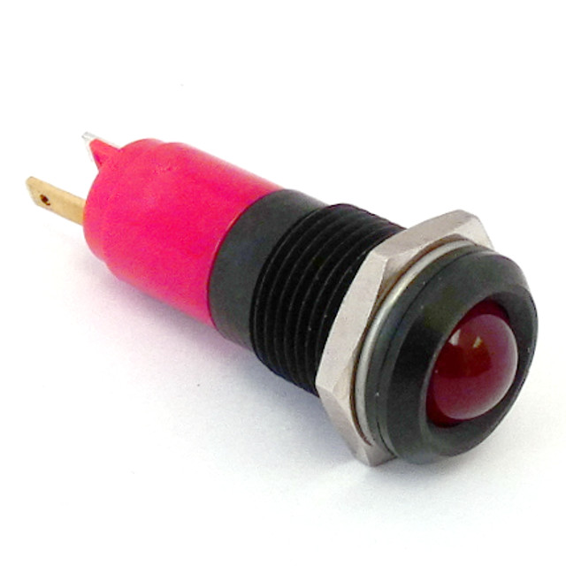 CML Innovative Technologies Standard Bezel Panel Indicator, Red Panel Mount Indicator, Tab Termination 24V 20 mA, IP67,