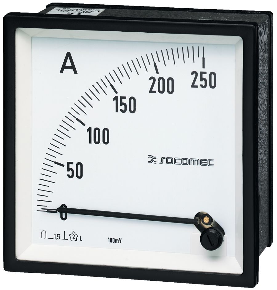 Socomec 192E Analogue Panel Ammeter 15 A DC, 72 mm x 72 mm