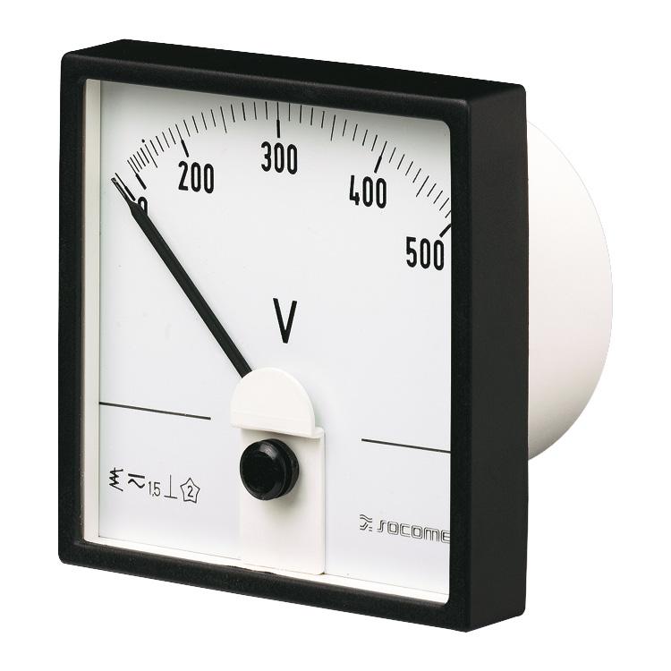 Socomec 192 g Series Analogue Voltmeter AC, 96 mm, 102 mm