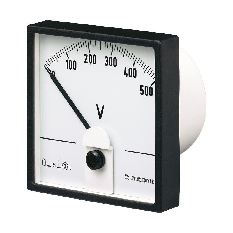 Socomec 192 g Series Analogue Voltmeter DC, 72 mm, 72 mm