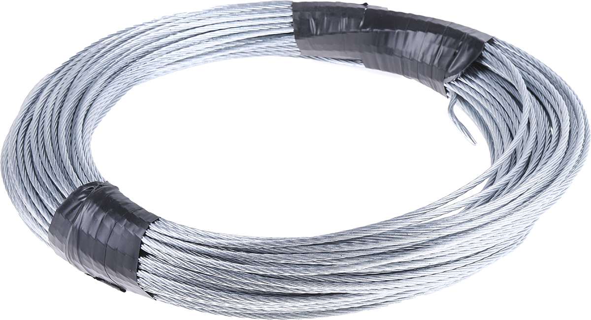 193-051 RS PRO Galvanised Steel Wire Rope, 50 m