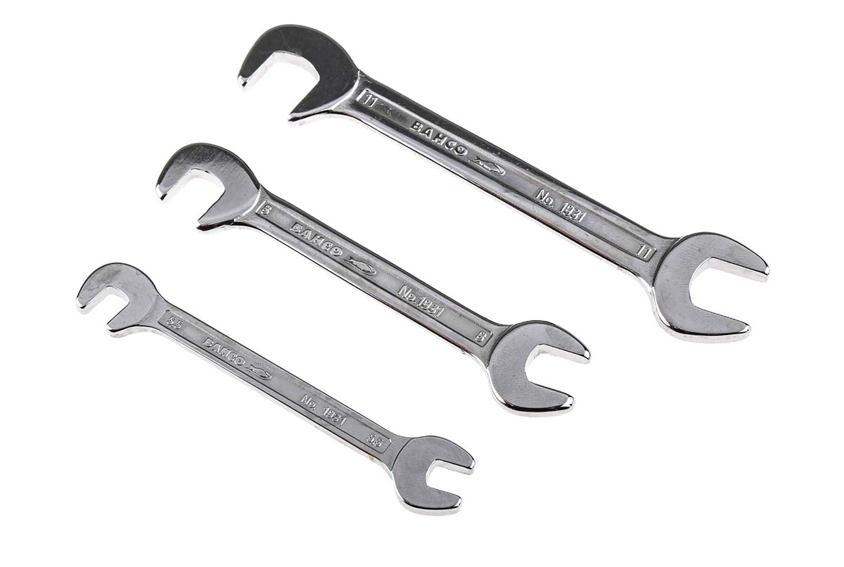 1931m10t Bahco 10-Piece Spanner Set, 4 4.5 5 5.5 6 7 8 9 10 11, Vanadium Steel