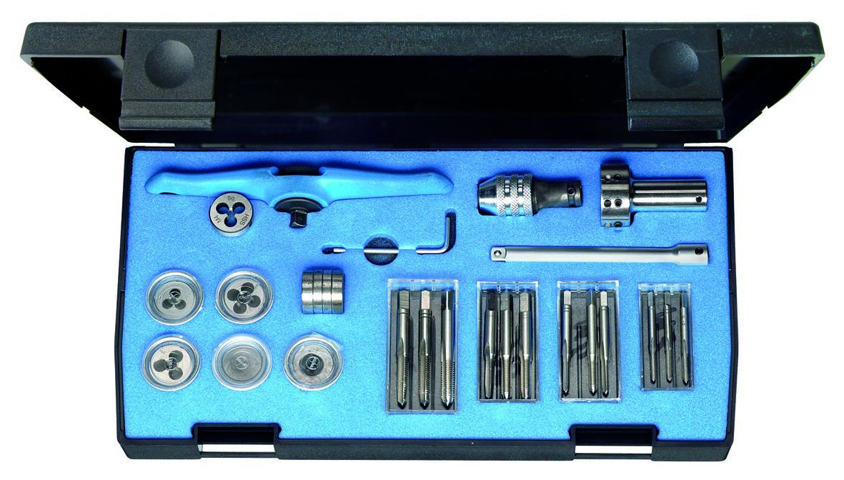 Gedore 10-Piece Cutter Set, M3 - M6 Taps, M3 - M6 Dies