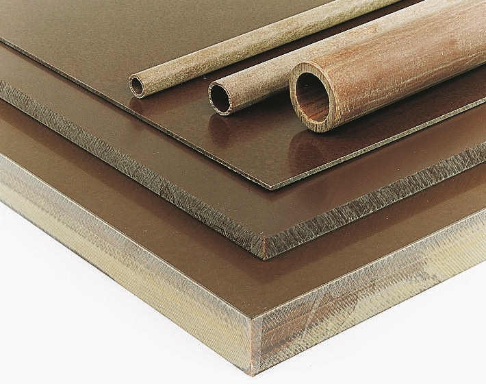 Tufnol Brown Synthetic Resin Bonded Paper Plastic Sheet, 590 mm x 285mm x 4 mm, Kraft Paper, Phenolic Resin