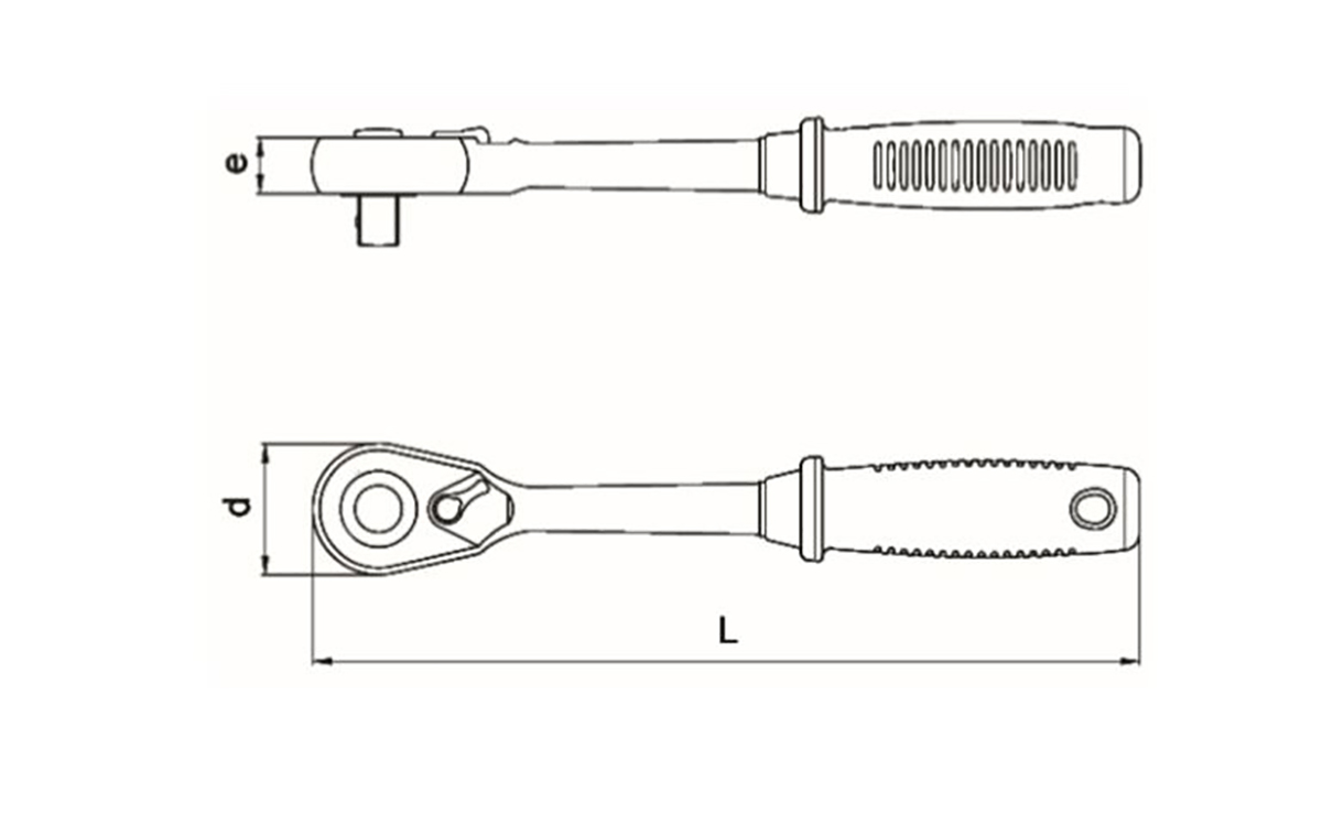 194-4595 RS PRO 3/8 in Ratchet with Ratchet Handle, 200mm Overall