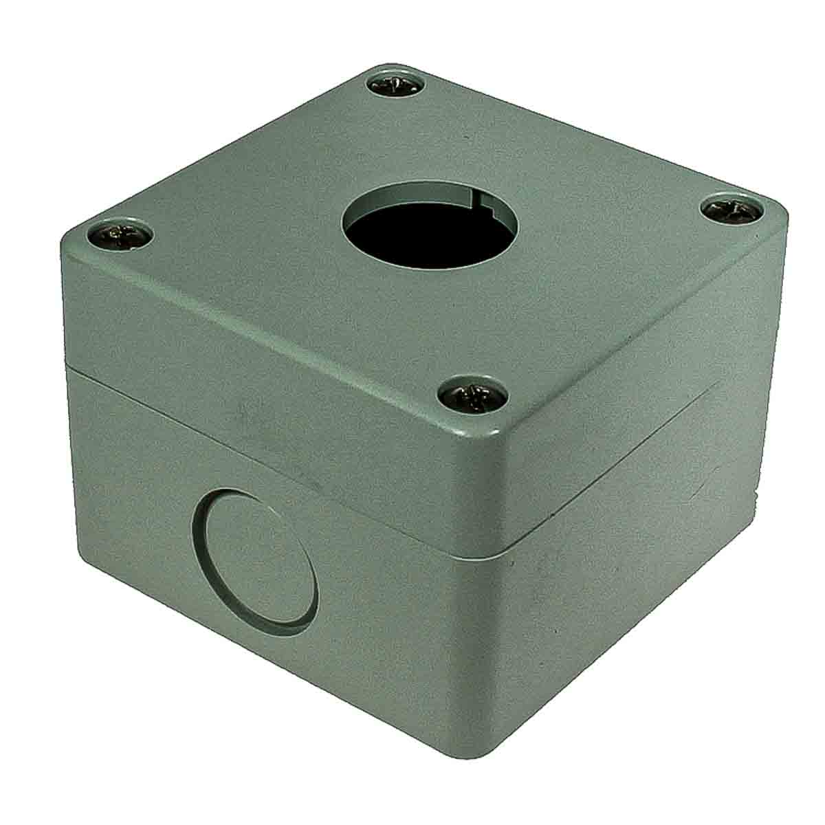 RS PRO Grey ABS CCS Push Button Enclosure - 1 Hole 22 mm Diameter