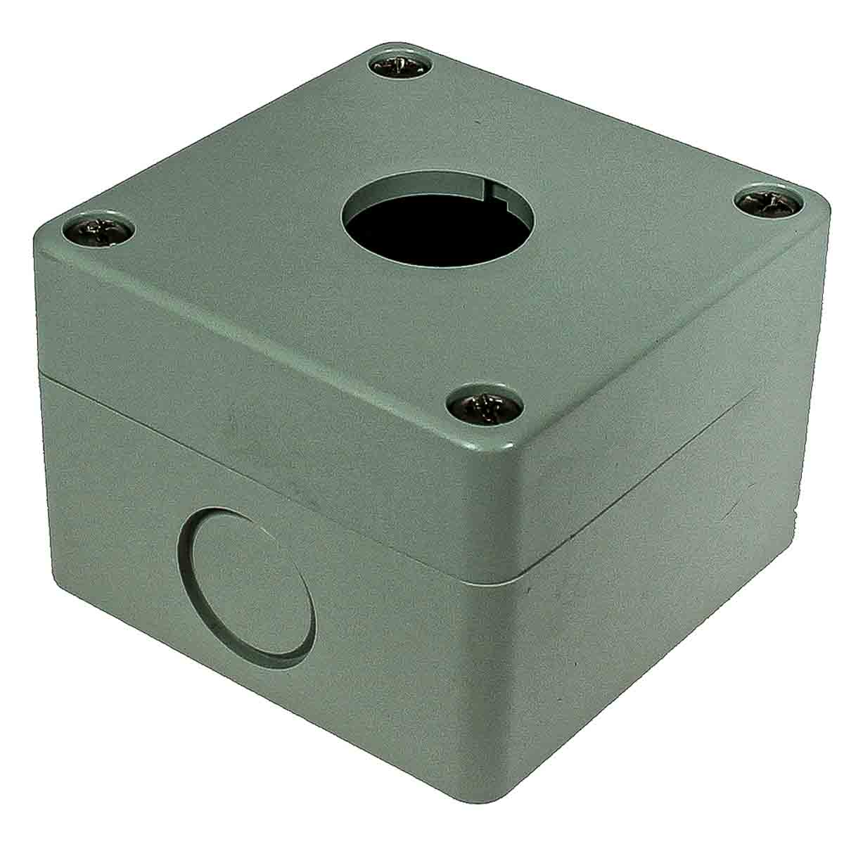 RS PRO Grey ABS CCS Push Button Enclosure - 1 Hole 22 mm Diameter