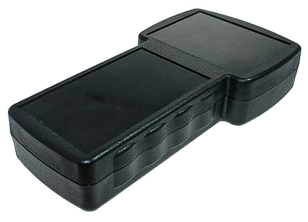 RS PRO 2970 Series Black ABS Handheld Enclosure Integral Battery Compartment Display Window, IP54, 210 mm x 41 mm x, 110