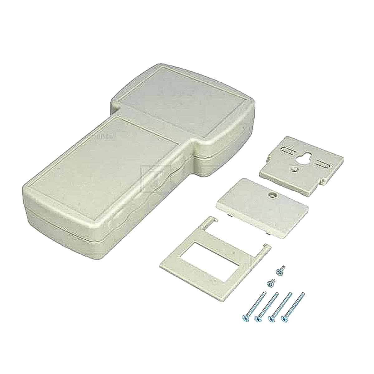 RS PRO 2970 Series Grey ABS Handheld Enclosure Integral Battery Compartment Display Window, IP54, 210 mm x 41 mm x, 110
