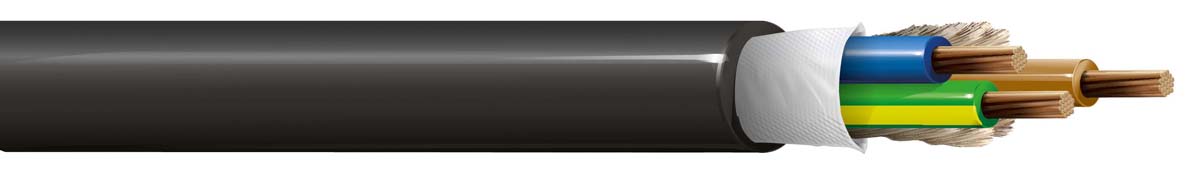 Belden 19401, 76 m 3 Core Power Cable, Black Polyvinyl Chloride 60 °C