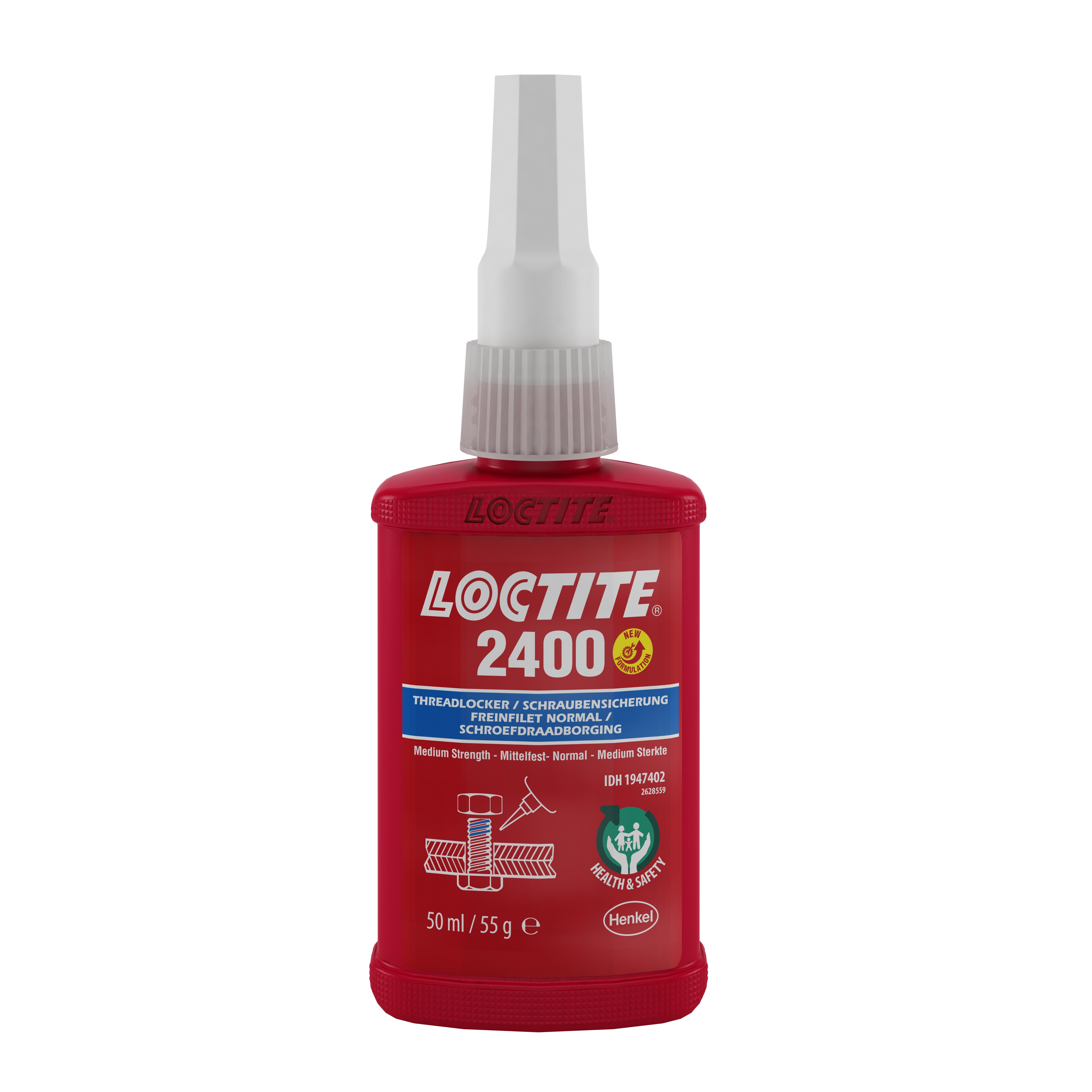 Loctite Loctite 2400 Blue Threadlocking Adhesive, 50 ml Bottle, 24 h Cure Time