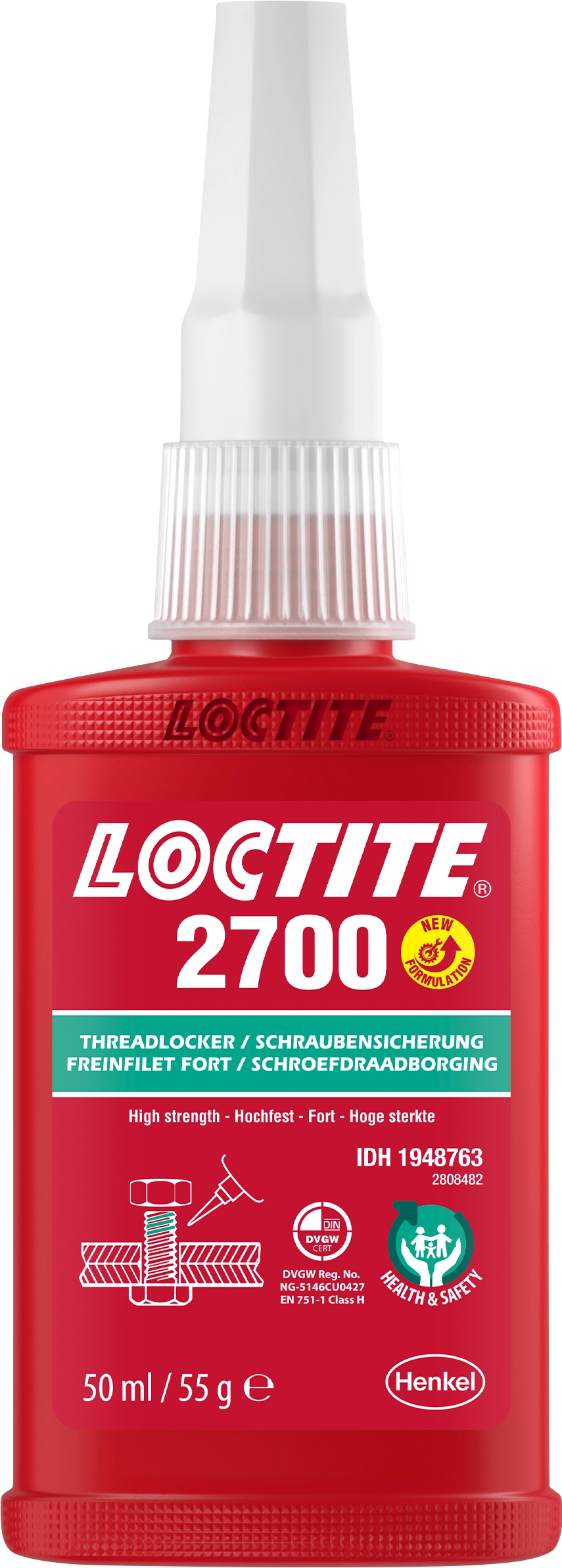 Loctite Loctite 2700 Green Threadlocking Adhesive, 50 ml Bottle, 24 h Cure Time