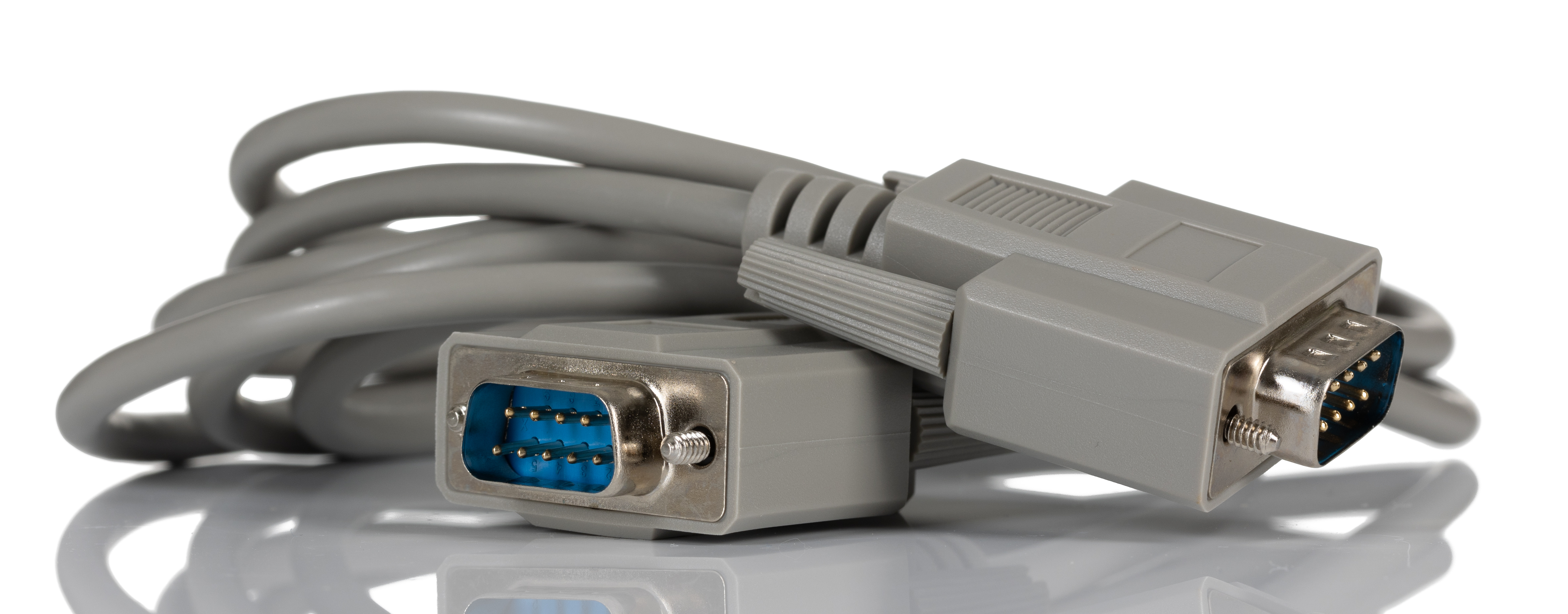 RS PRO Male D-Sub 9-Pin to Male DB9 Male Serial Cable, 2 m Polyvinyl Chloride, EX Series