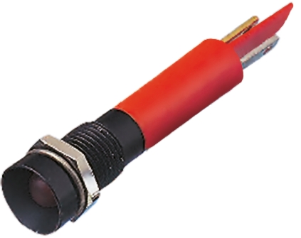 CML Innovative Technologies 1924X354 Series, Red Panel Mount Indicator, Solder Tab Termination 130V ac, IP67, 8 mm
