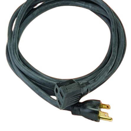 Alpha Wire Straight to Straight Power Cord, 250 ft Black, Slate Polyvinyl Chloride Alpha Essentials Cords & Cord Sets