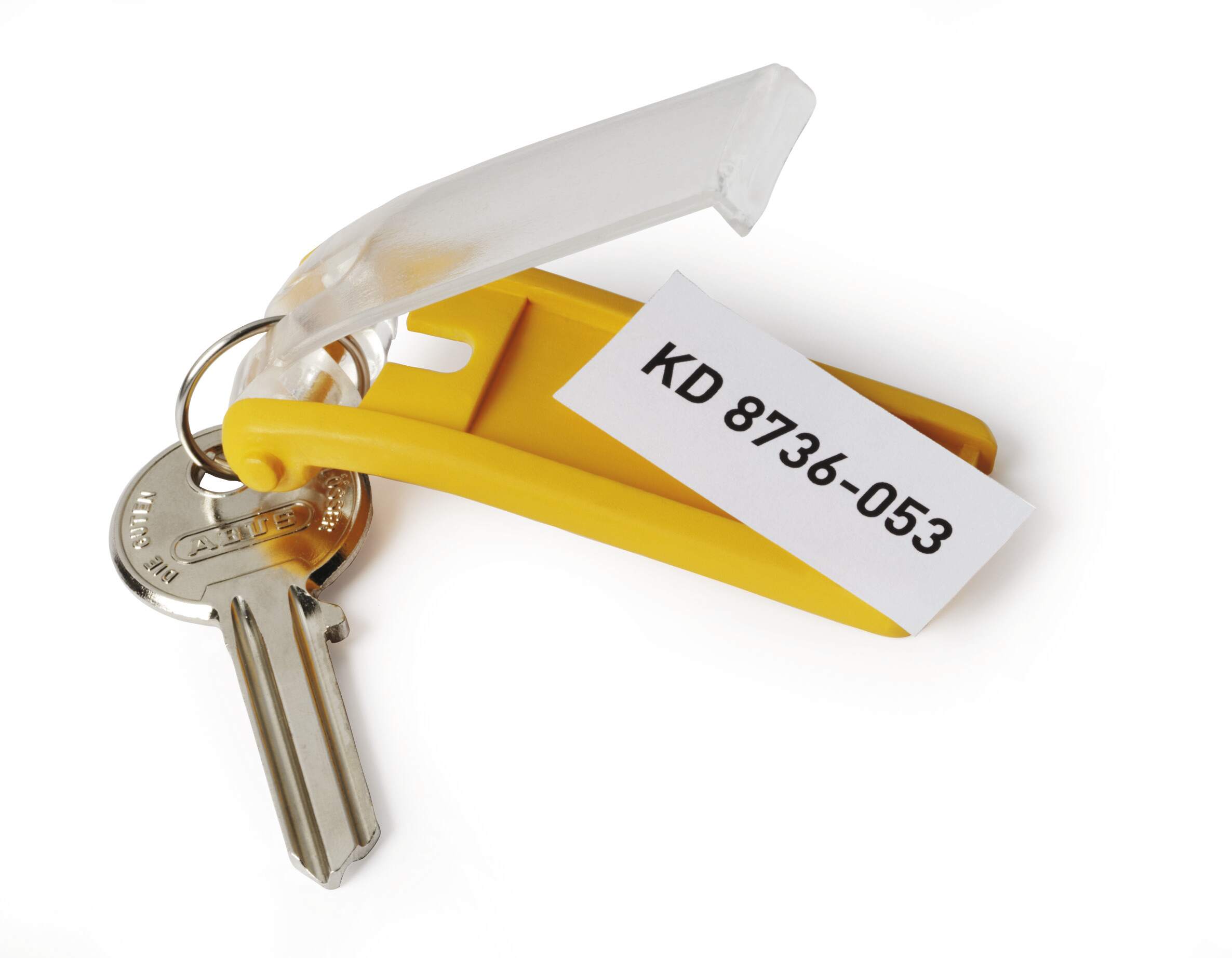 195701 Durable Plastic Key Tag Key Ring Black