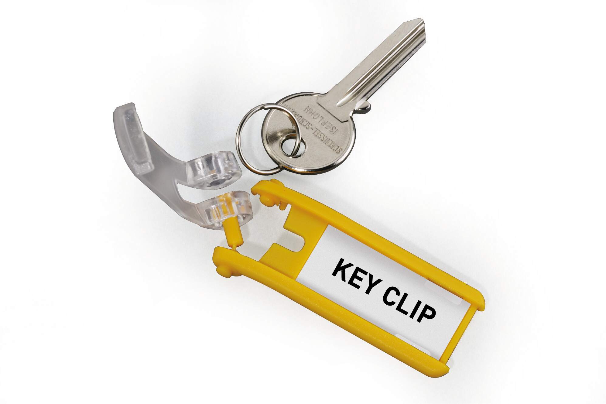 195701 Durable Plastic Key Tag Key Ring Black