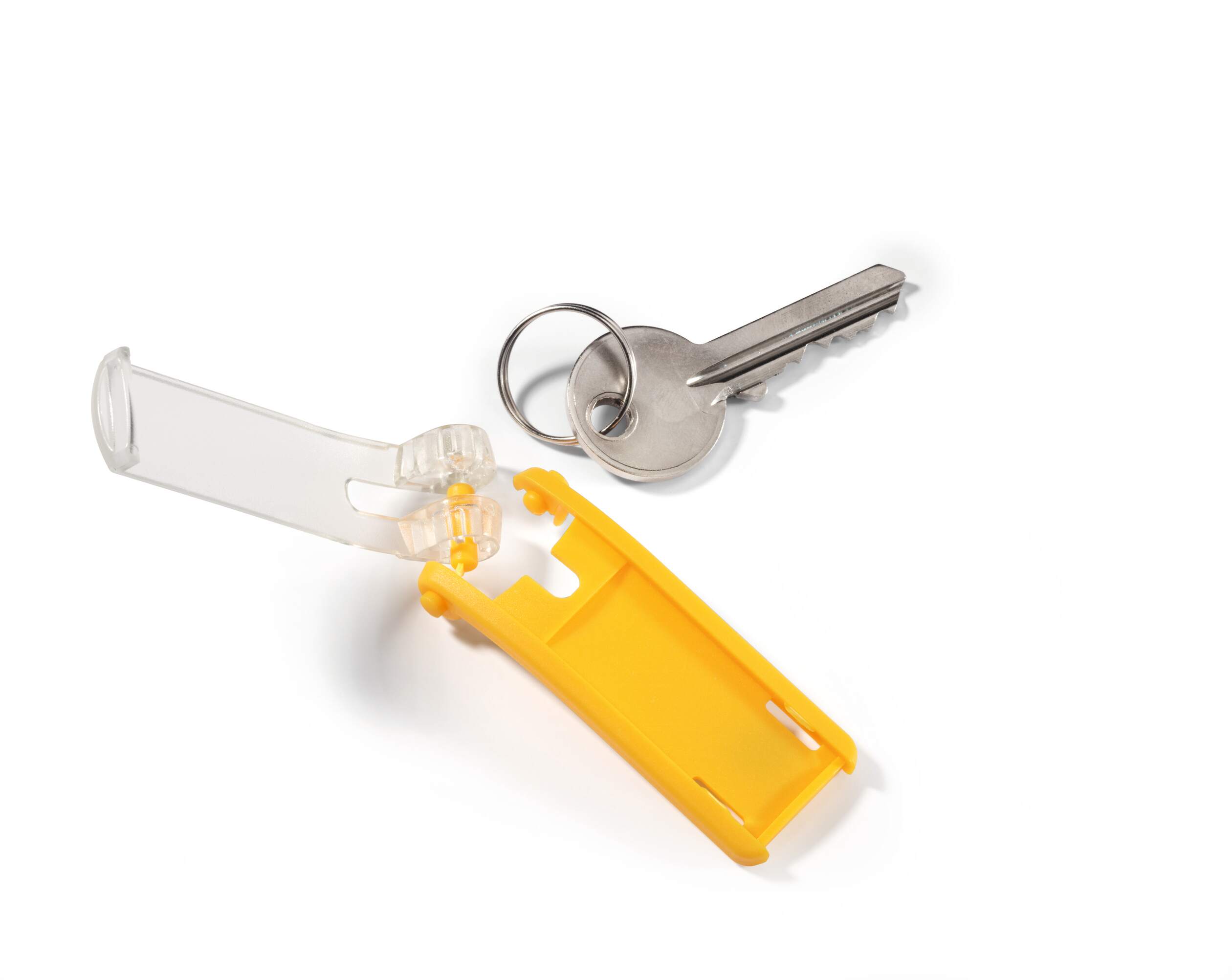 195701 Durable Plastic Key Tag Key Ring Black