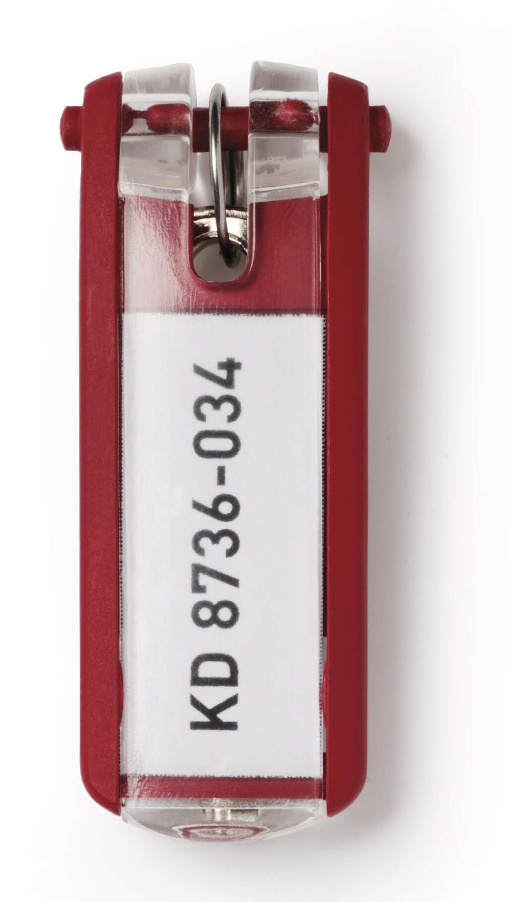 Durable Plastic Key Tag Key Ring Red