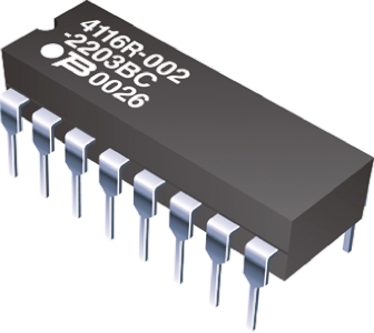 Bourns, 4100R 4.7kΩ ±2% Isolated Resistor Array, 7 Resistors, 2W total, DIP, Through Hole
