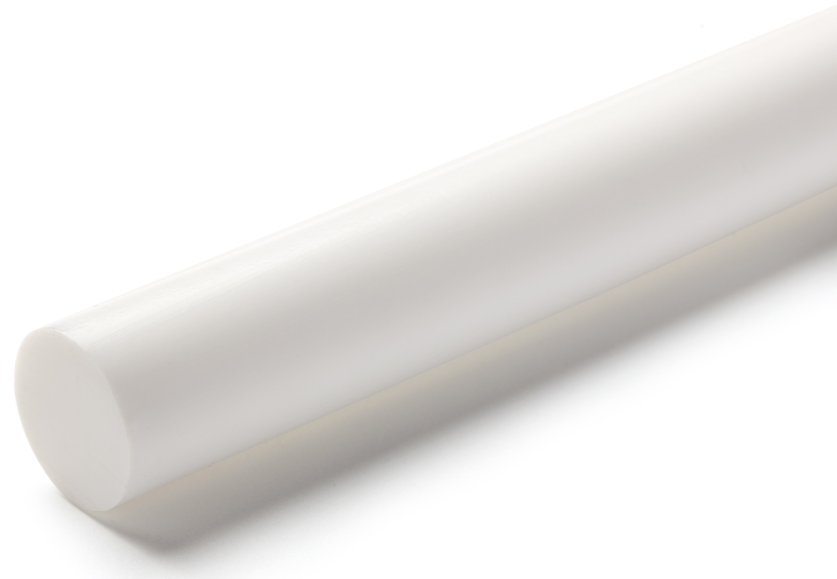 RS PRO Opaque Fluoroplastics PTFE Rod, 500 mm x 38 mm Diameter
