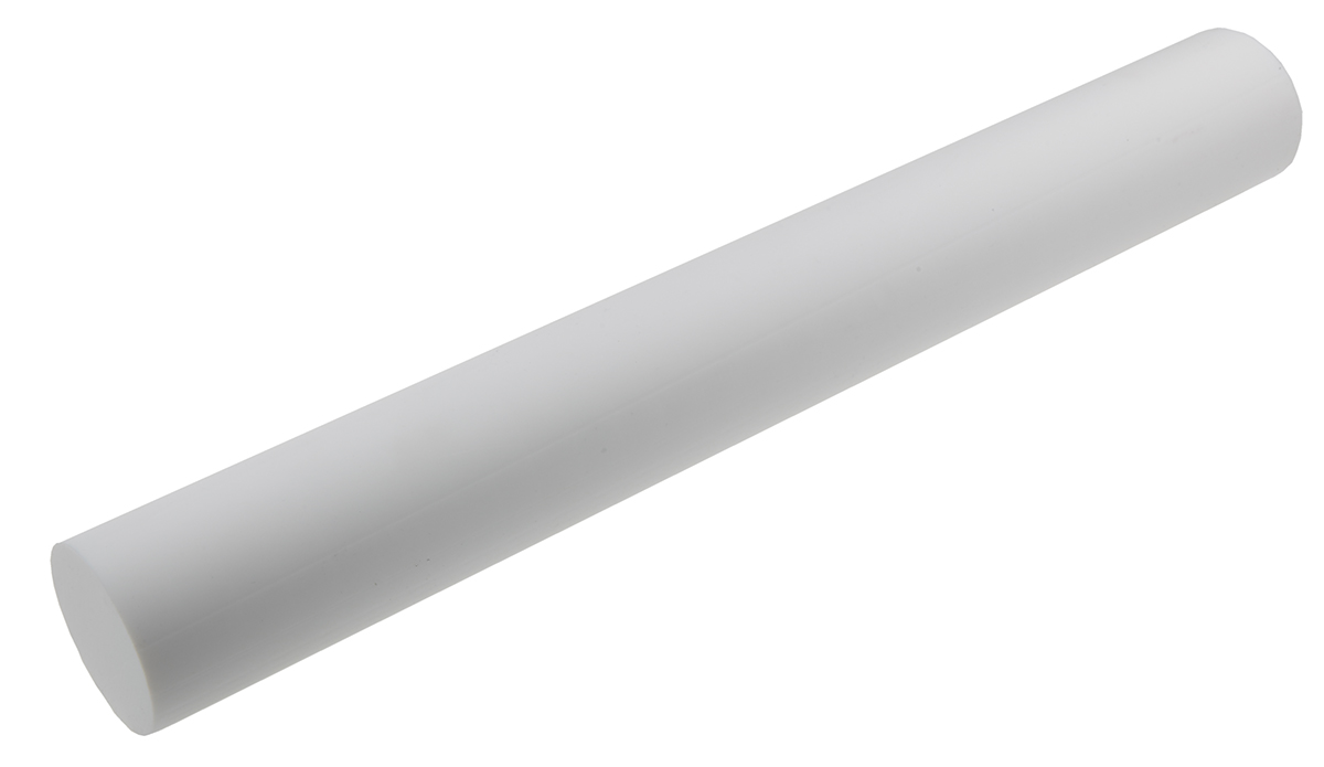 RS PRO Opaque Fluoroplastics PTFE Rod, 500 mm x 65 mm Diameter