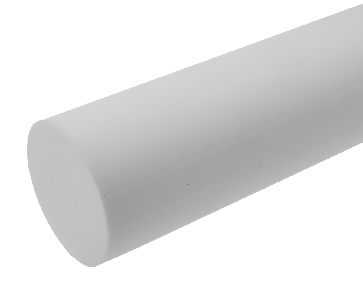 196-9966 RS PRO Opaque Fluoroplastics PTFE Rod, 500 mm x 65 mm Diameter