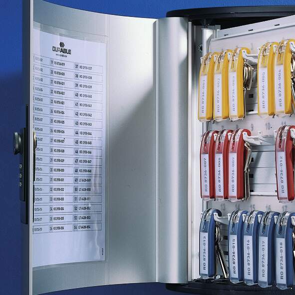 196623 Durable  Silver Aluminium Key Cabinet Wall