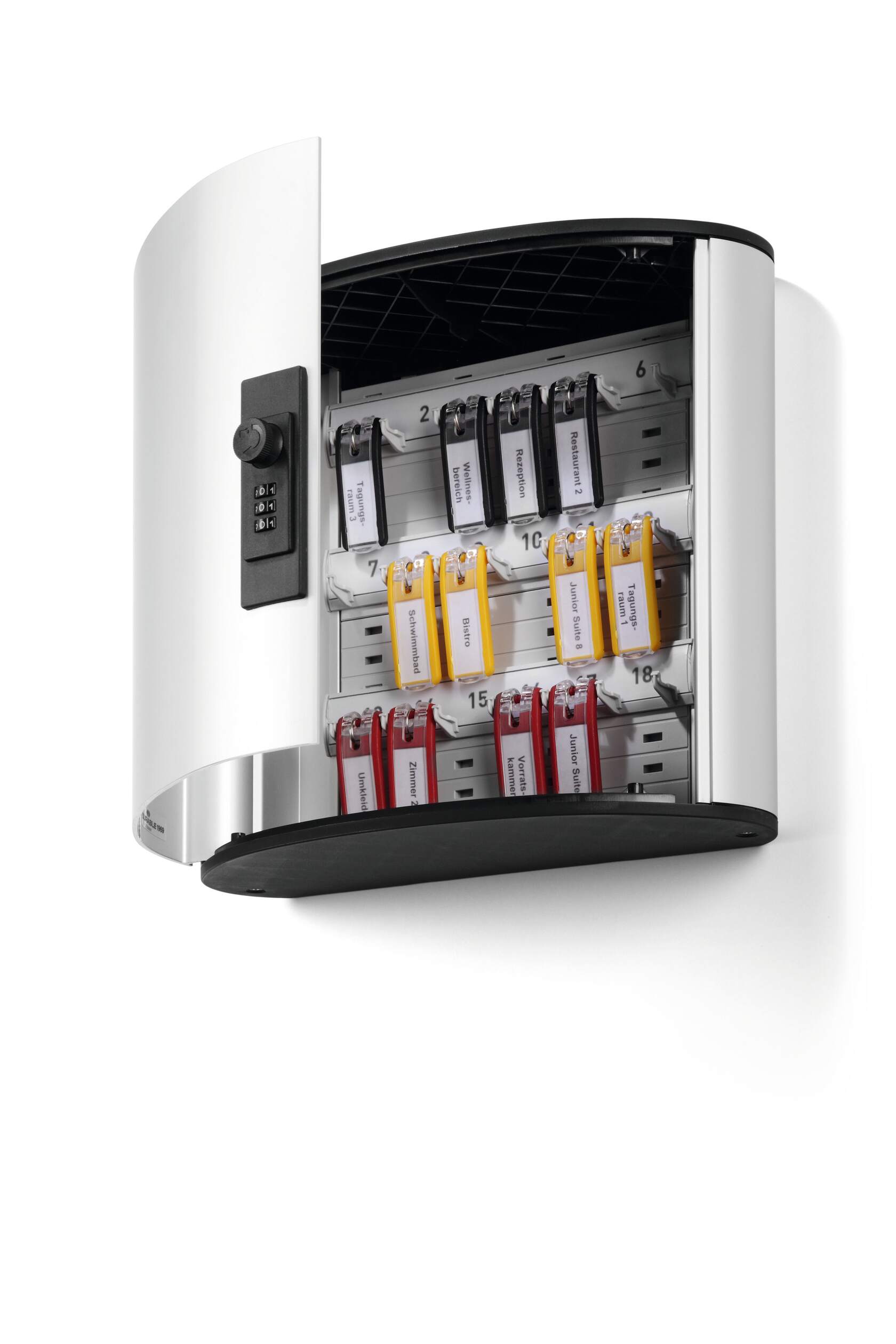 196923 Durable  Silver Aluminium Key Cabinet Wall