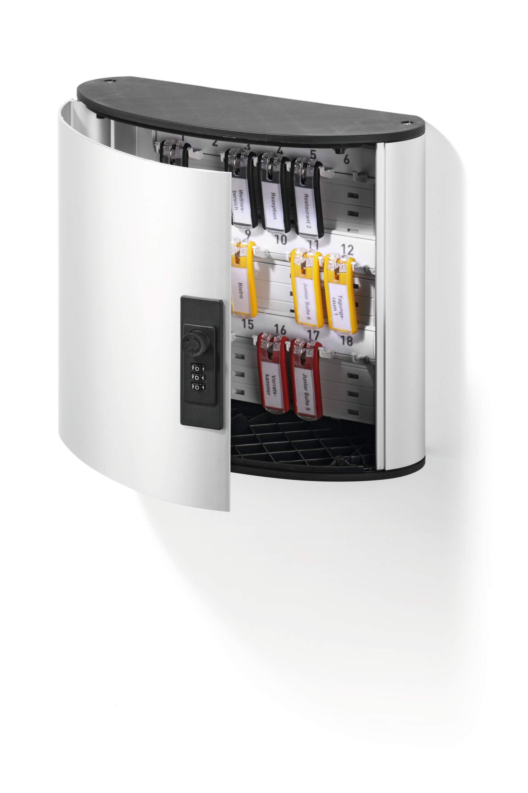 196923 Durable  Silver Aluminium Key Cabinet Wall