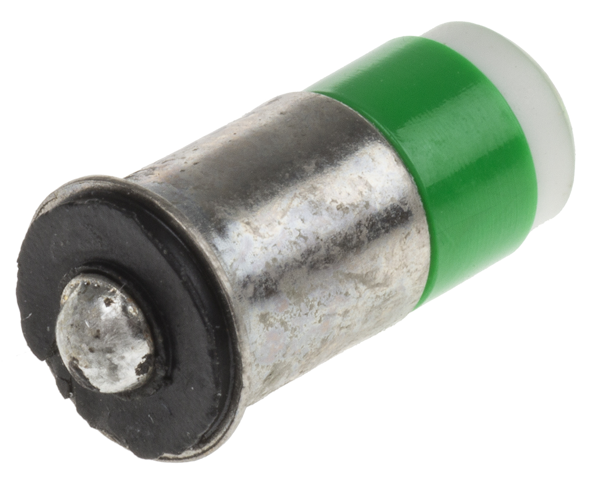 209-989 RS PRO Green LED Indicator Lamp, 24V dc, Midget Flange Base, 6mm Diameter, 35mcd