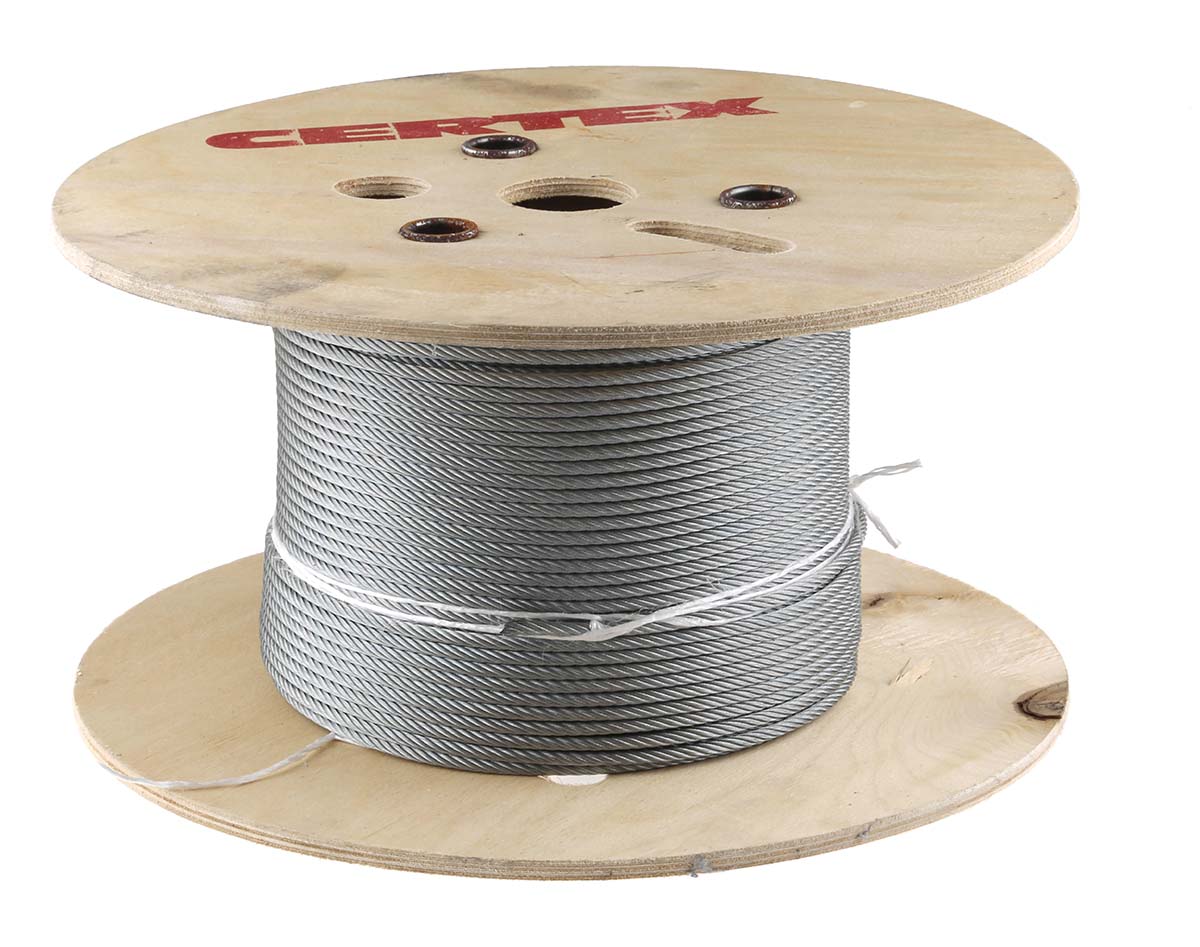 RS PRO Galvanised Steel Wire Rope, 75 m