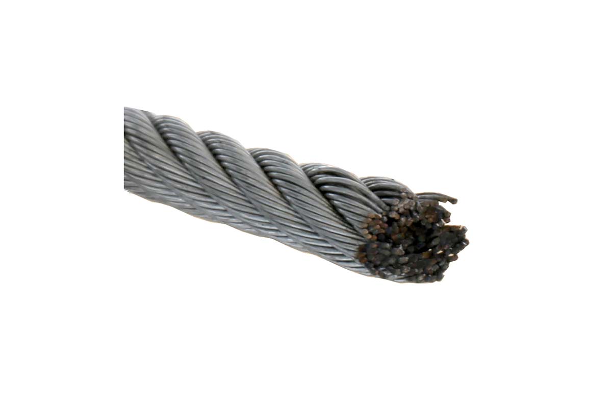 197-0124 RS PRO Galvanised Steel Wire Rope, 75 m