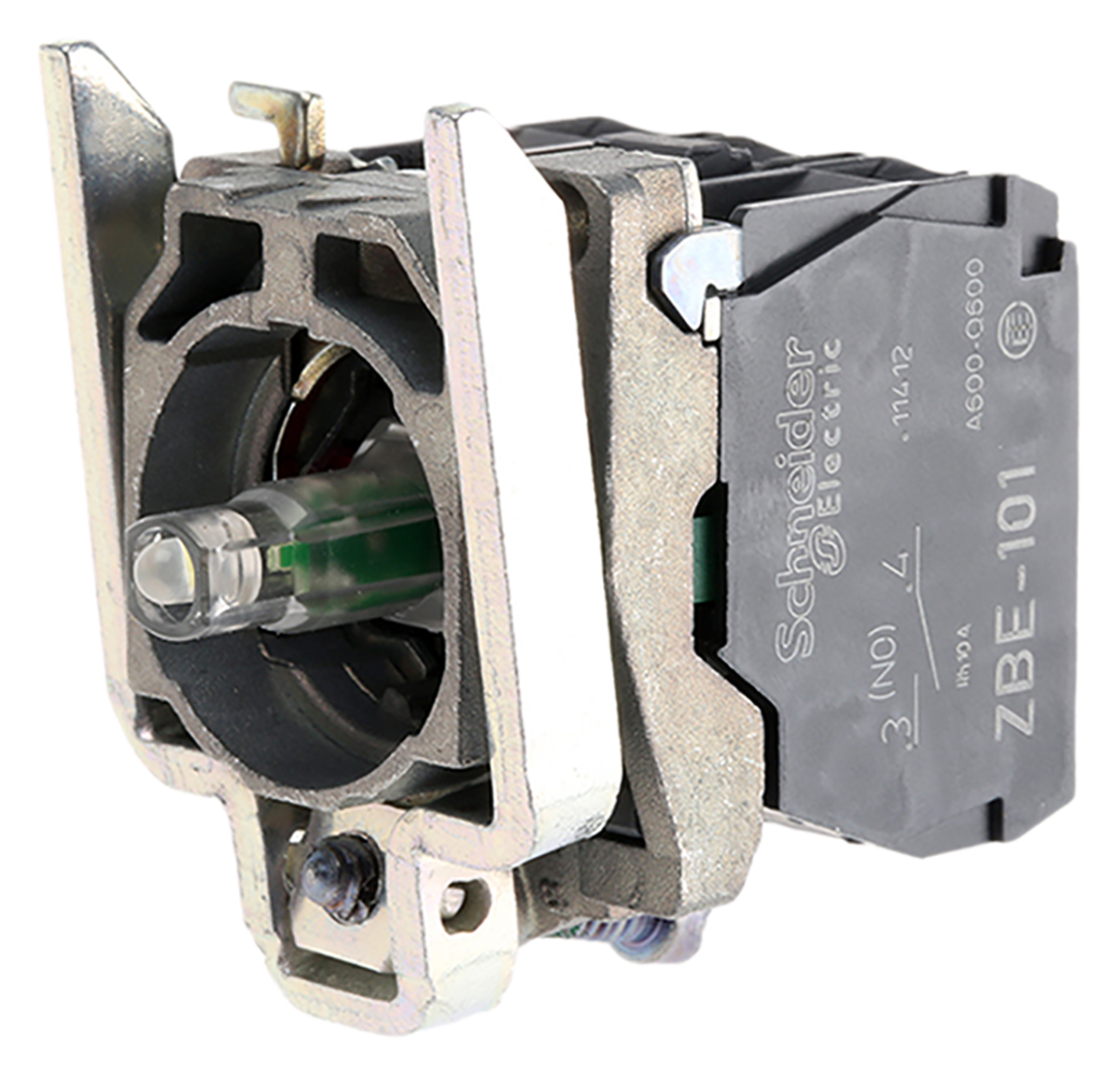 zb4bw0b15 Schneider Electric Harmony XB4 Contact & Light Block 1NO 1NC LED White 24 V ac/dc Screw terminal