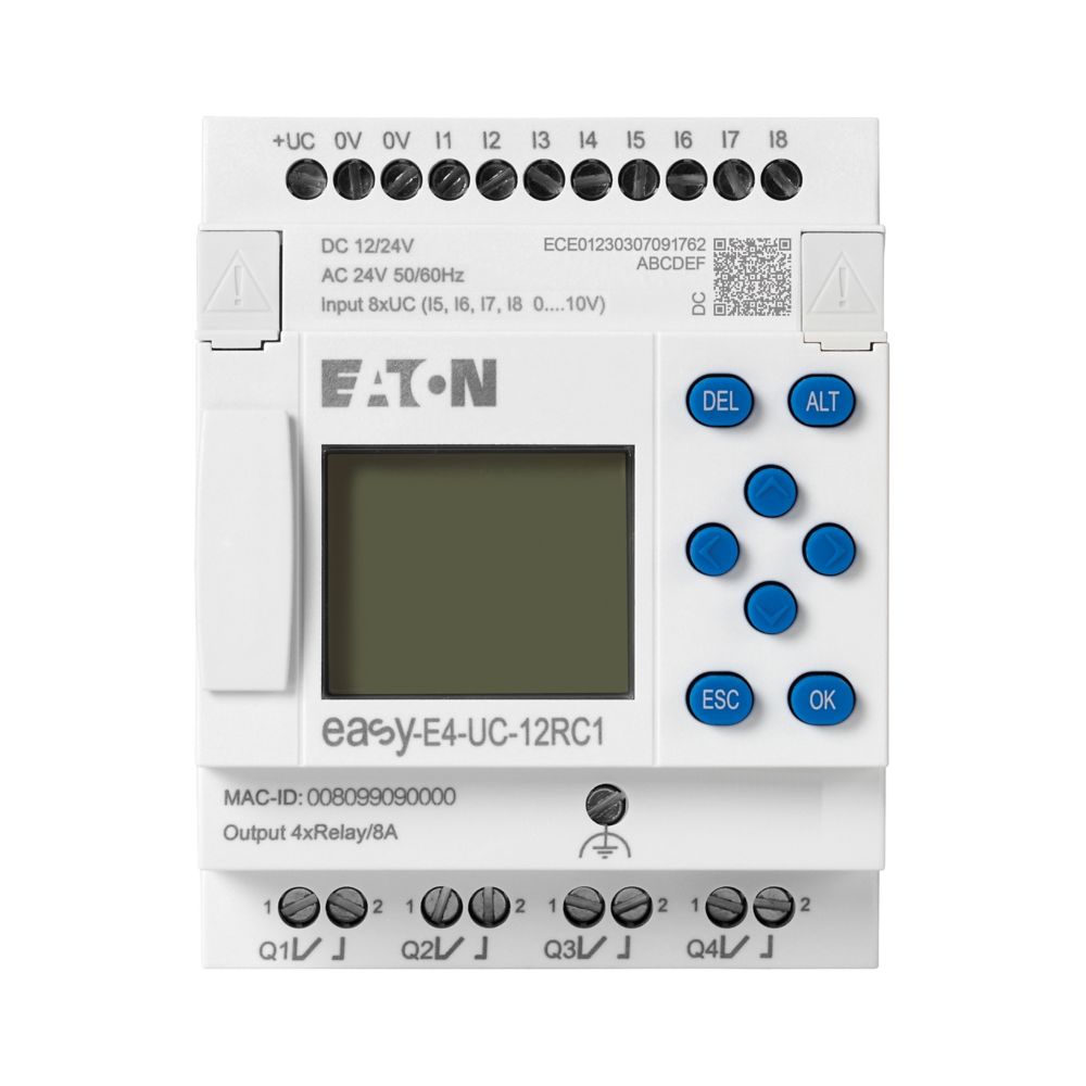 197211-easy-e4-uc-12rc1 Eaton easyE4 Series Logic Module, Relay Output, 8-Input, Analogue Input