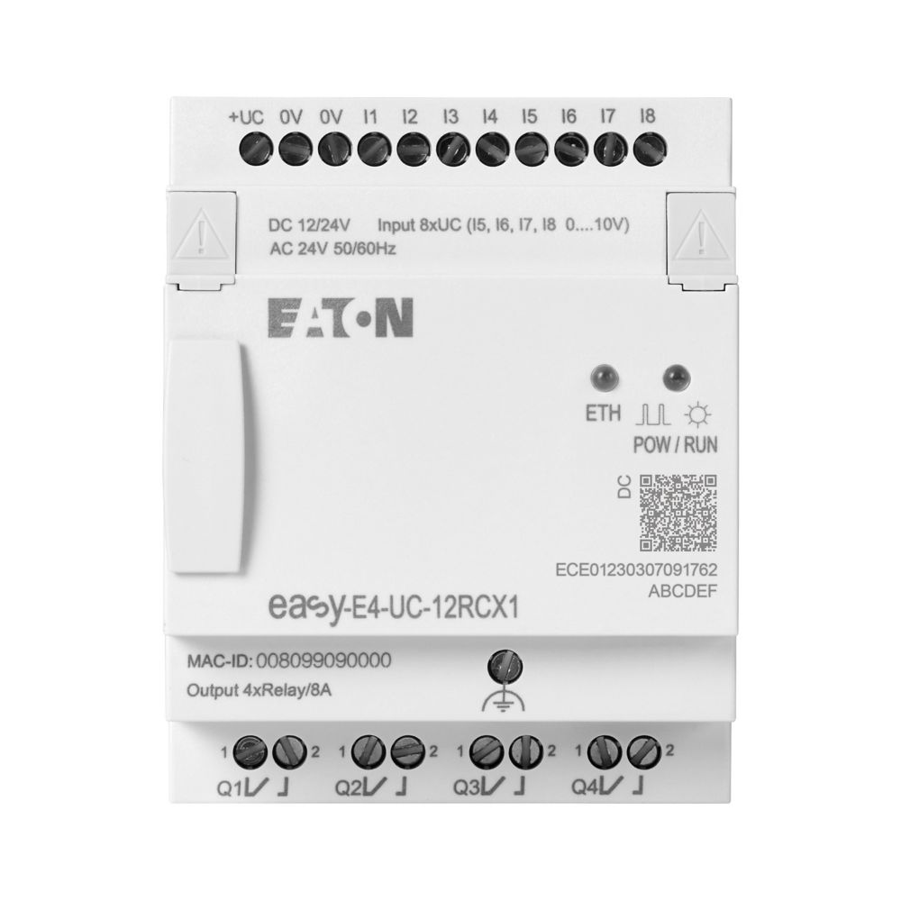 197212-easy-e4-uc-12rcx1 Eaton easyE4 Series Logic Module, Relay Output, 8-Input, Analogue Input
