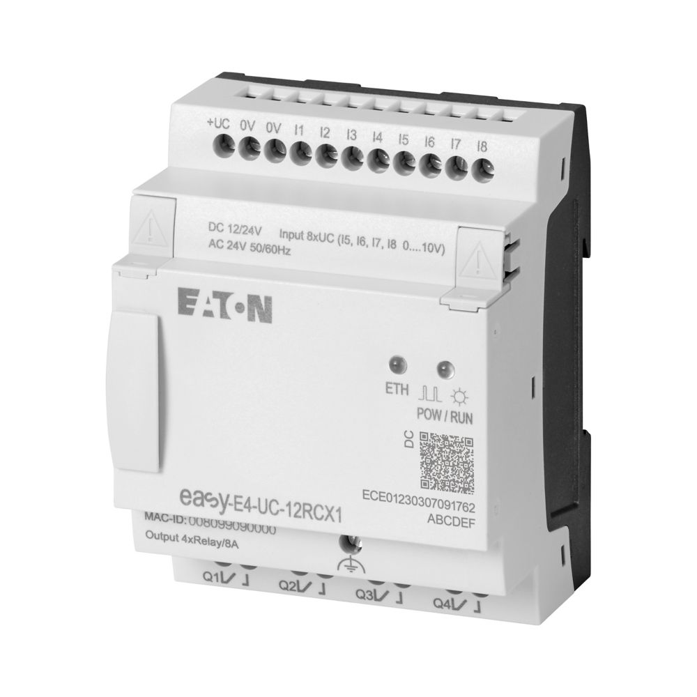 197212-easy-e4-uc-12rcx1 Eaton easyE4 Series Logic Module, Relay Output, 8-Input, Analogue Input