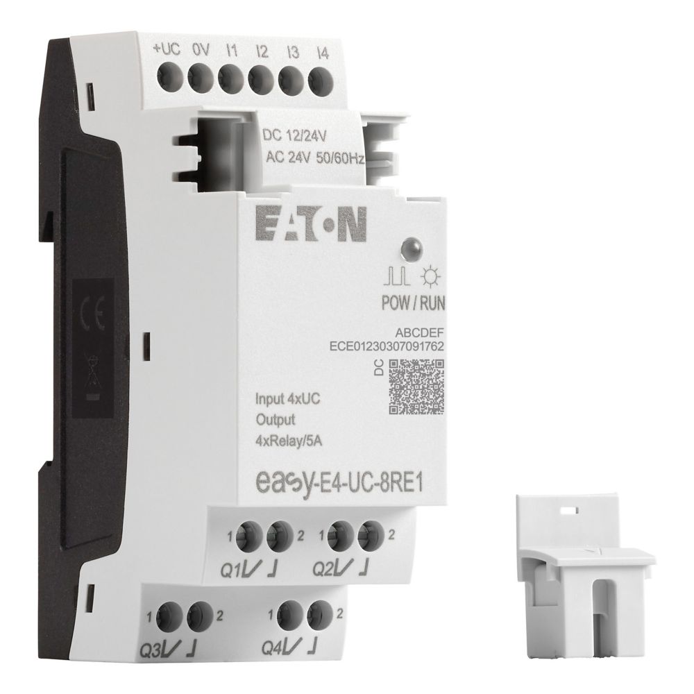 197217-easy-e4-uc-8re1 Eaton EasyE4 Series Logic Module, Relay Output, 4-Input, Digital Input