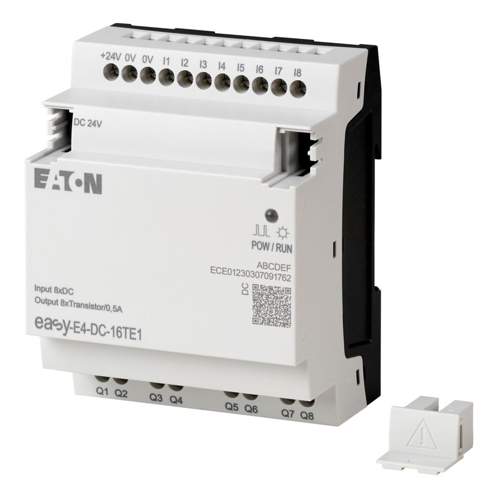 197220-easy-e4-dc-16te1 Eaton EasyE4 Series Logic Module, Transistor Output, 8-Input, Digital Input