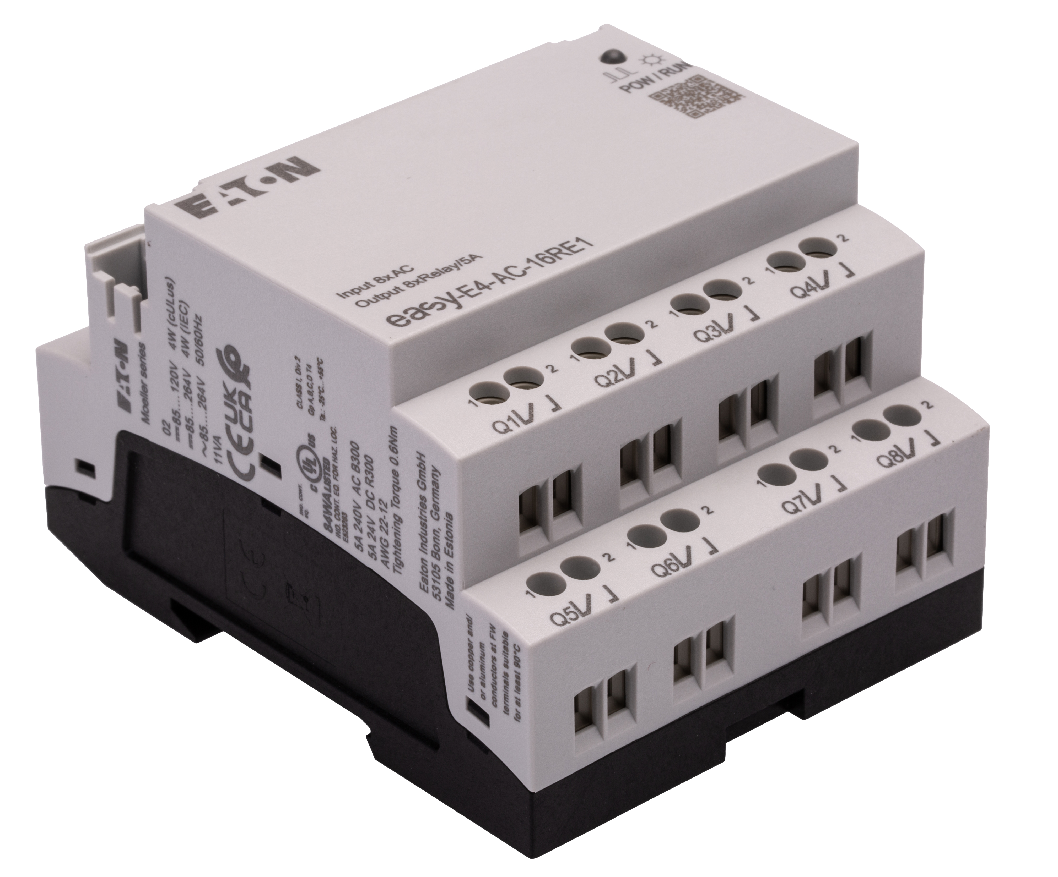 197222-easy-e4-ac-16re1 Eaton easyE4 Series Module, Digital Output, 8-Input, Digital Input