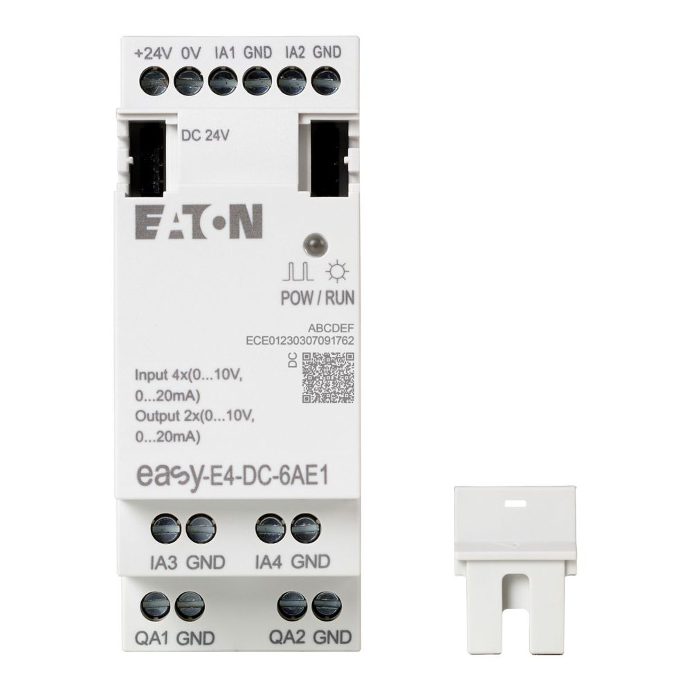 197223-easy-e4-dc-6ae1 Eaton easyE4 Series Logic Module, Analogue Output, 4-Input, Analogue Input