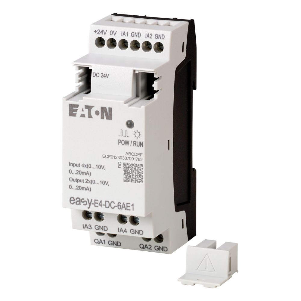 197223-easy-e4-dc-6ae1 Eaton easyE4 Series Logic Module, Analogue Output, 4-Input, Analogue Input