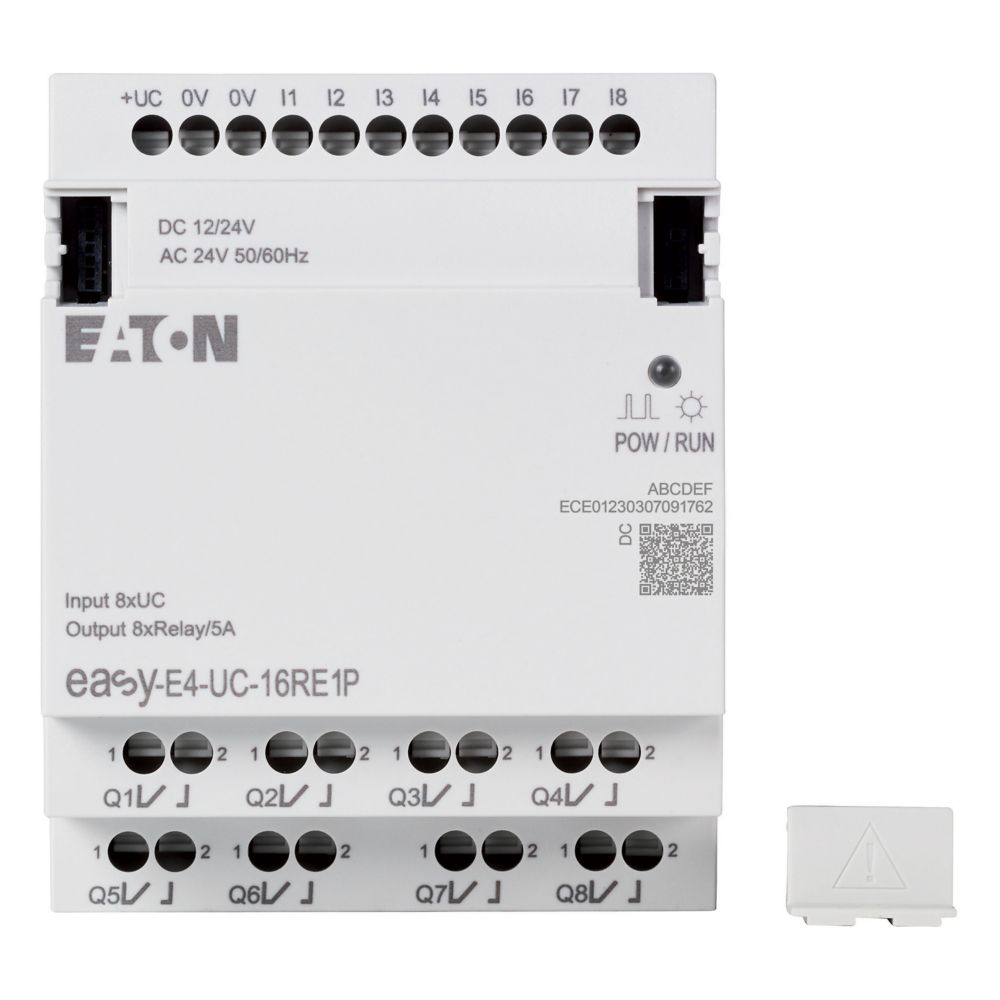 197511-easy-e4-uc-16re1p Eaton easyE4 Series Control Relay, Relay Output, 8-Input, Digital Input
