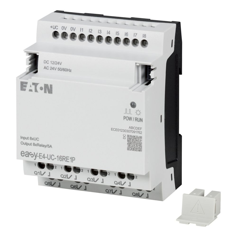 197511-easy-e4-uc-16re1p Eaton easyE4 Series Control Relay, Relay Output, 8-Input, Digital Input